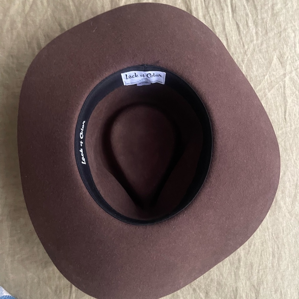 Lack of Color Brown Rancher Wool Boho Hat with Sun Protection 57cm - Picture 4 of 6